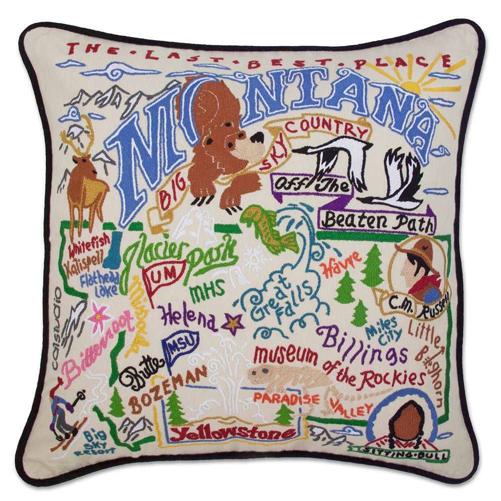 Montana Hand - Embroidered Pillow Pillows La Vie Bien Montana Hand - Embroidered Pillow