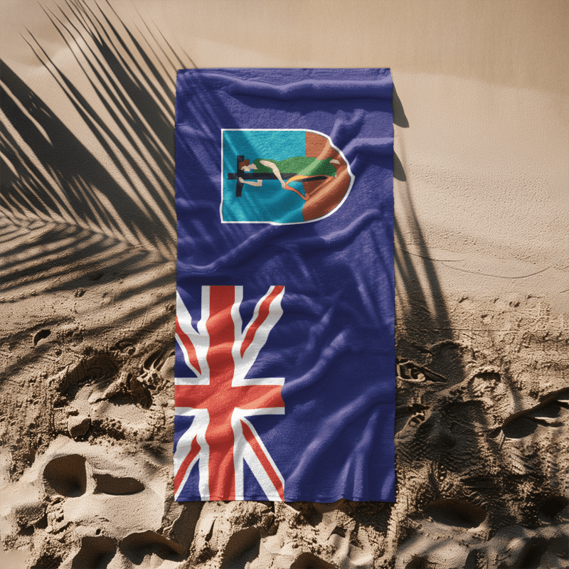 Montserrat Flag Beach Towel Beach Towel (Generic Brand) La Vie Bien Montserrat Flag Beach Towel