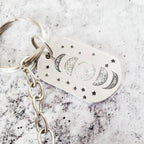 Moon Phases Dark Amethyst Keychain Keychains La Vie Bien Moon Phases Dark Amethyst Keychain