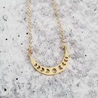 Moon Phases Gold Layering Necklace La Vie Bien Moon Phases Gold Layering Necklace