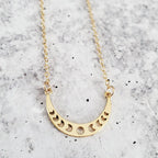 Moon Phases Gold Layering Necklace La Vie Bien Moon Phases Gold Layering Necklace