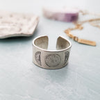 Moon Phases Sterling Silver or 14k Gold Filled Wide Open Back Ring Finger Rings La Vie Bien Moon Phases Sterling Silver or 14k Gold Filled Wide Open Back Ring
