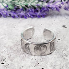 Moon Phases Sterling Silver or 14k Gold Filled Wide Open Back Ring Finger Rings La Vie Bien Moon Phases Sterling Silver or 14k Gold Filled Wide Open Back Ring