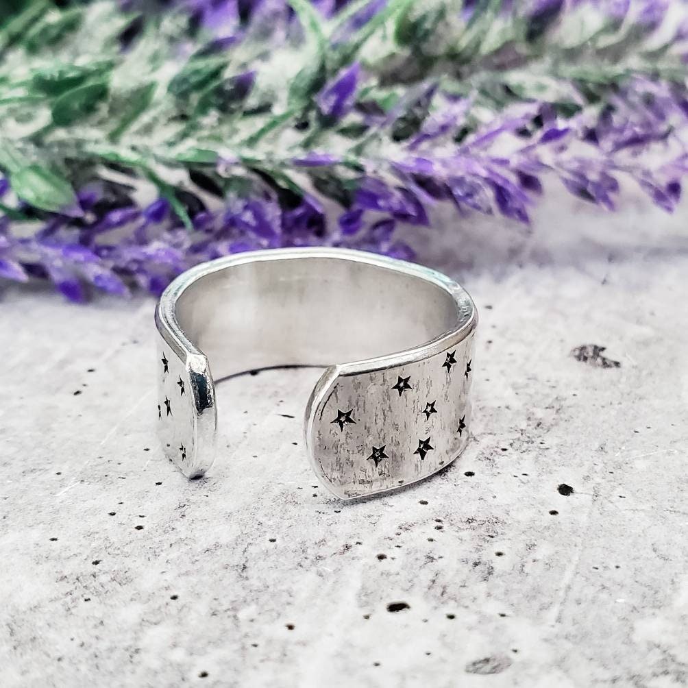 Moon Phases Sterling Silver or 14k Gold Filled Wide Open Back Ring Finger Rings La Vie Bien Moon Phases Sterling Silver or 14k Gold Filled Wide Open Back Ring
