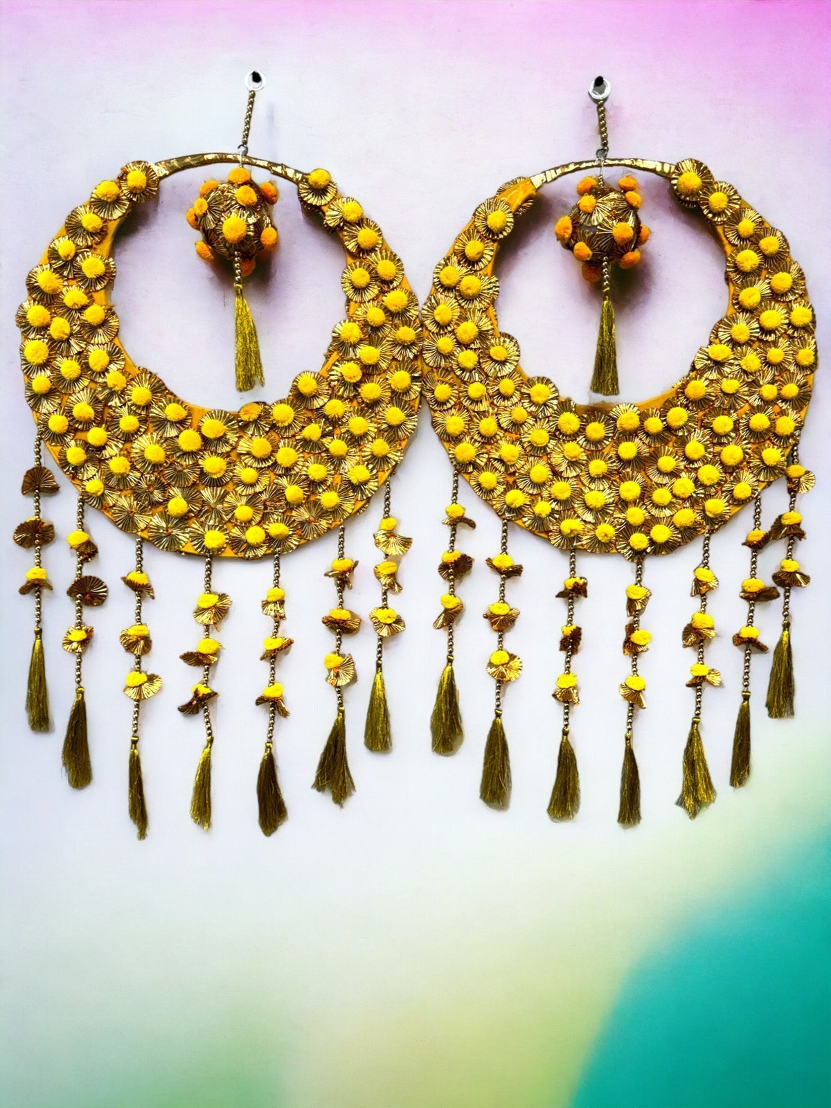 Moon & Tassel Hanging, Set of 2 Festive Decor La Vie Bien Moon & Tassel Hanging, Set of 2