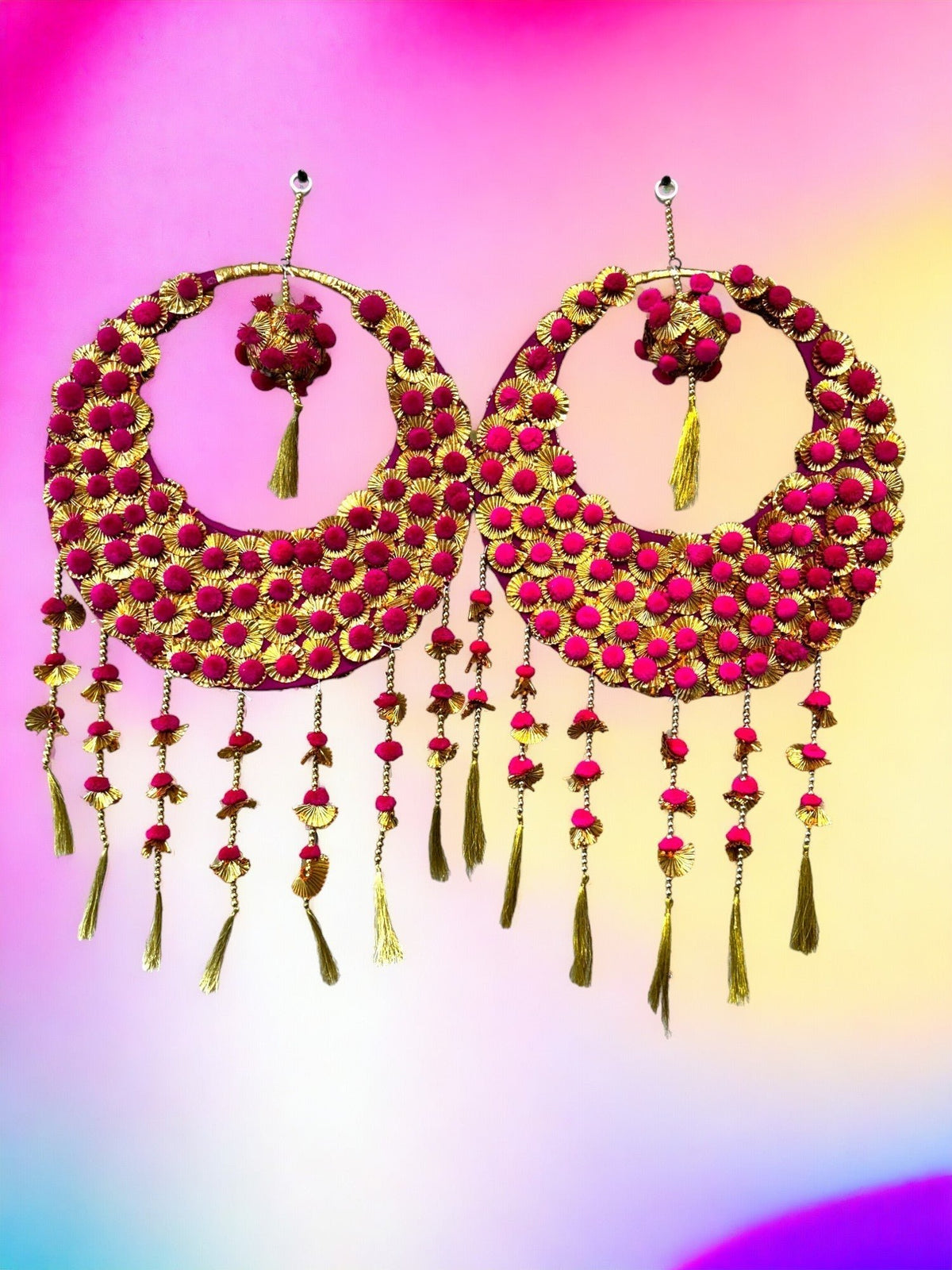 Moon & Tassel Hanging, Set of 2 Festive Decor La Vie Bien Moon & Tassel Hanging, Set of 2