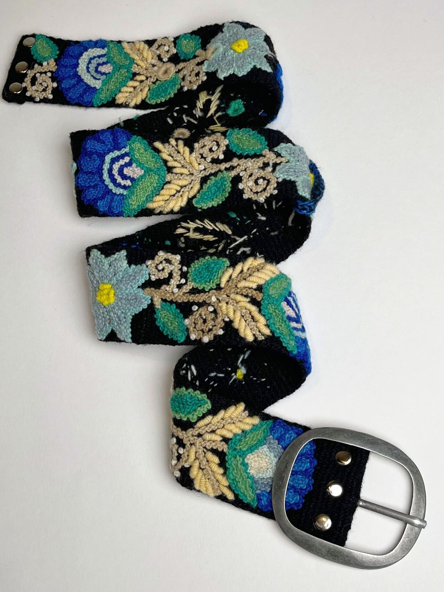 Moonlit Garden Embroidered Belt