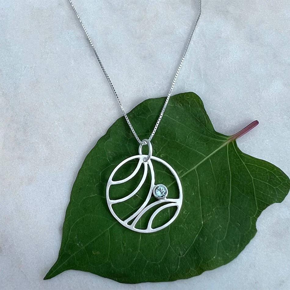 Moonscape Blue Topaz Necklace by Ethical Trade Co