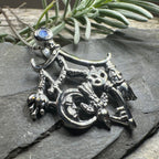Moonstone Italian Cimaruta Pendant in Sterling Silver Pendant La Vie Bien Moonstone Italian Cimaruta Pendant in Sterling Silver