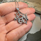Moonstone Italian Cimaruta Pendant in Sterling Silver Pendant La Vie Bien Moonstone Italian Cimaruta Pendant in Sterling Silver