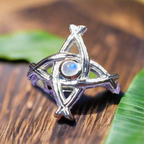 Moonstone Saint Brigid's Cross of Ireland Ring Ring La Vie Bien Moonstone Saint Brigid's Cross of Ireland Ring