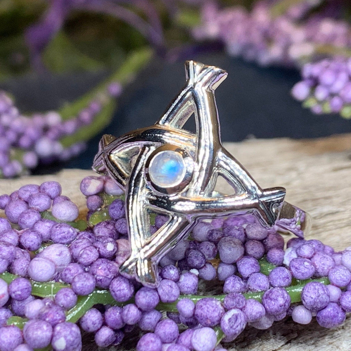 Moonstone Saint Brigid's Cross of Ireland Ring Ring La Vie Bien Moonstone Saint Brigid's Cross of Ireland Ring