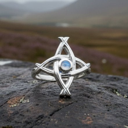 Moonstone Saint Brigid's Cross of Ireland Ring Ring La Vie Bien Moonstone Saint Brigid's Cross of Ireland Ring