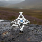 Moonstone Saint Brigid's Cross of Ireland Ring Ring La Vie Bien Moonstone Saint Brigid's Cross of Ireland Ring