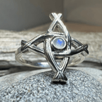 Moonstone Saint Brigid's Cross of Ireland Ring Ring La Vie Bien Moonstone Saint Brigid's Cross of Ireland Ring