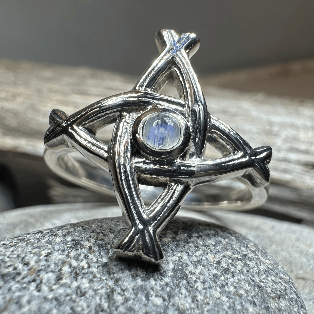 Moonstone Saint Brigid's Cross of Ireland Ring Ring La Vie Bien Moonstone Saint Brigid's Cross of Ireland Ring