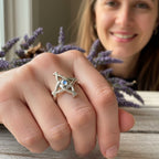 Moonstone Saint Brigid's Cross of Ireland Ring Ring La Vie Bien Moonstone Saint Brigid's Cross of Ireland Ring