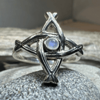 Moonstone Saint Brigid's Cross of Ireland Ring Ring La Vie Bien Moonstone Saint Brigid's Cross of Ireland Ring