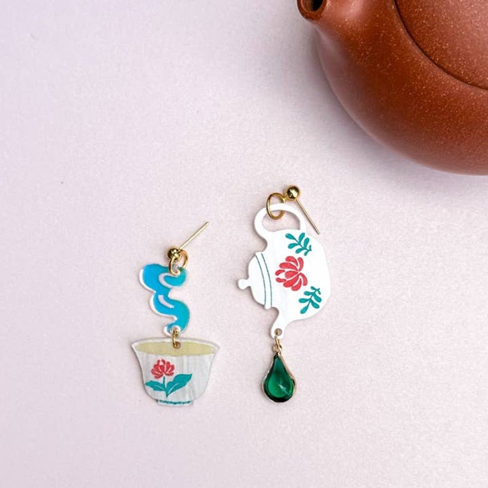Morning Tea Mismatch Acrylic Earrings Earrings and Accessories La Vie Bien Morning Tea Mismatch Acrylic Earrings