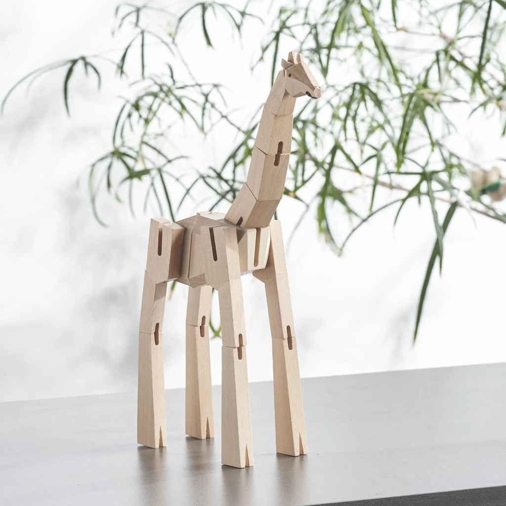 Morphits® Modern Wooden Giraffe Decor – Interactive Puzzle & Art Piece