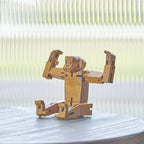 Morphits® Modern Wooden Monkey Decor – Interactive Puzzle & Art Piece by Yoshiaki Ito Design