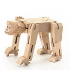 Morphits® Modern Wooden Monkey Decor – Interactive Puzzle & Art Piece by Yoshiaki Ito Design