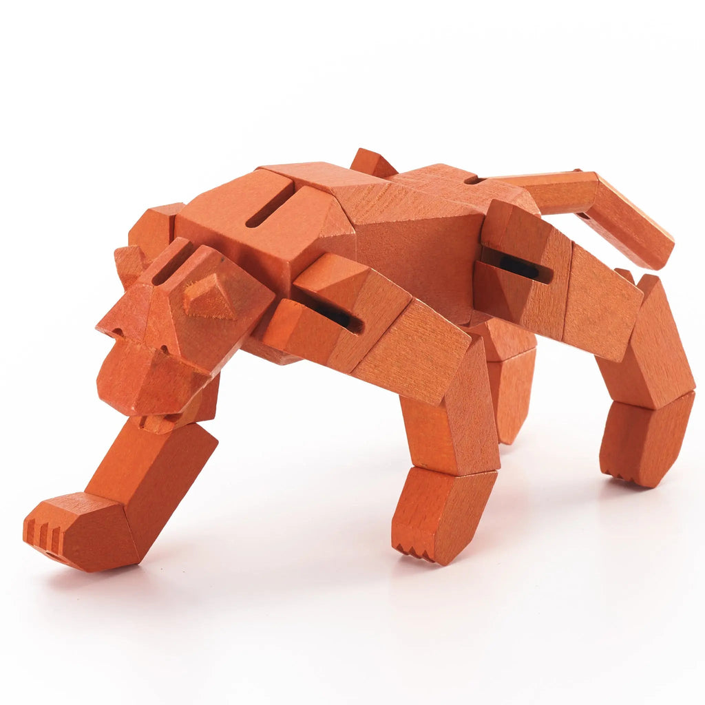 Morphits® Modern Wooden Tiger Decor – Interactive Puzzle & Art Piece