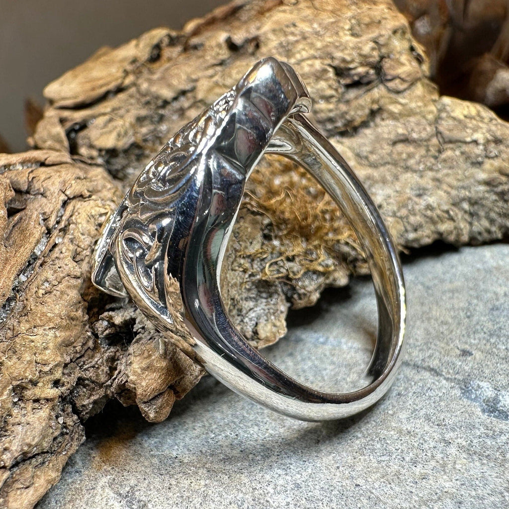 Morrigan Celtic Raven Ring in Sterling Silver Ring La Vie Bien Morrigan Celtic Raven Ring in Sterling Silver