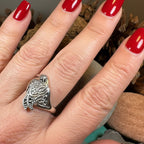 Morrigan Celtic Raven Ring in Sterling Silver Ring La Vie Bien Morrigan Celtic Raven Ring in Sterling Silver