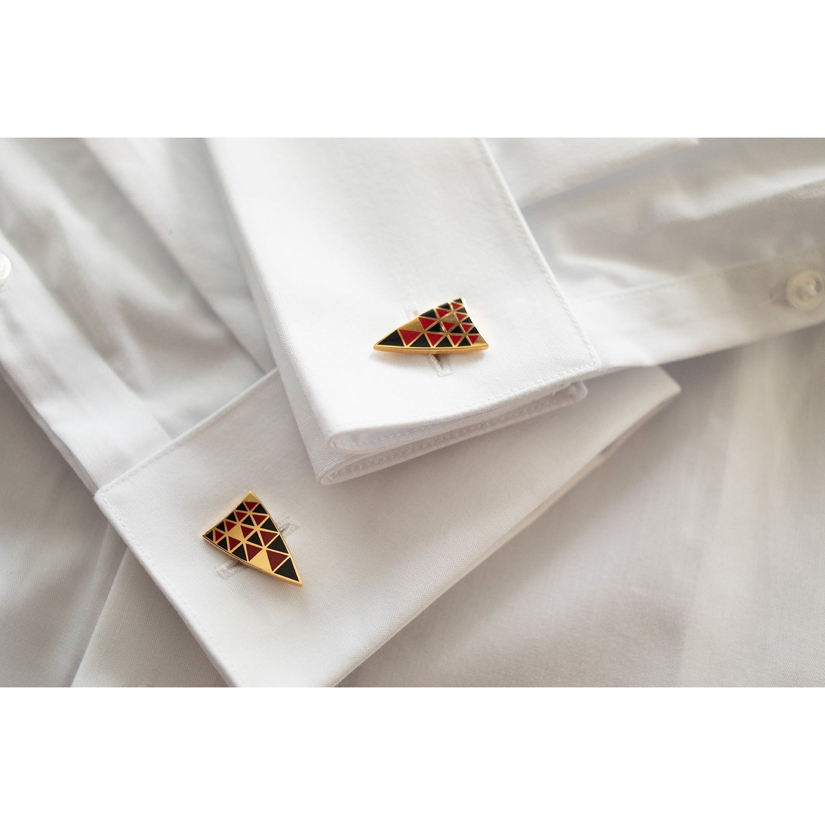 Mosaic Floor Triangle Cuff Links JEWELRY La Vie Bien Mosaic Floor Triangle Cuff Links