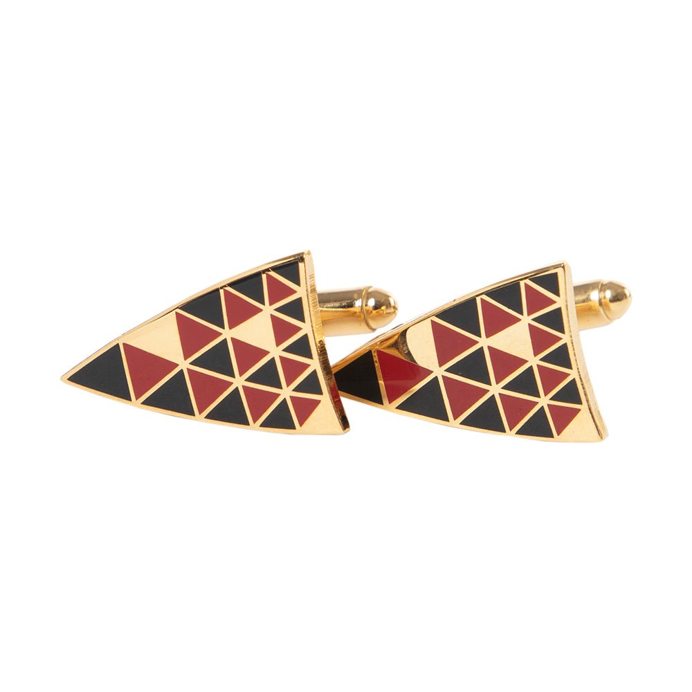Mosaic Floor Triangle Cuff Links JEWELRY La Vie Bien Mosaic Floor Triangle Cuff Links