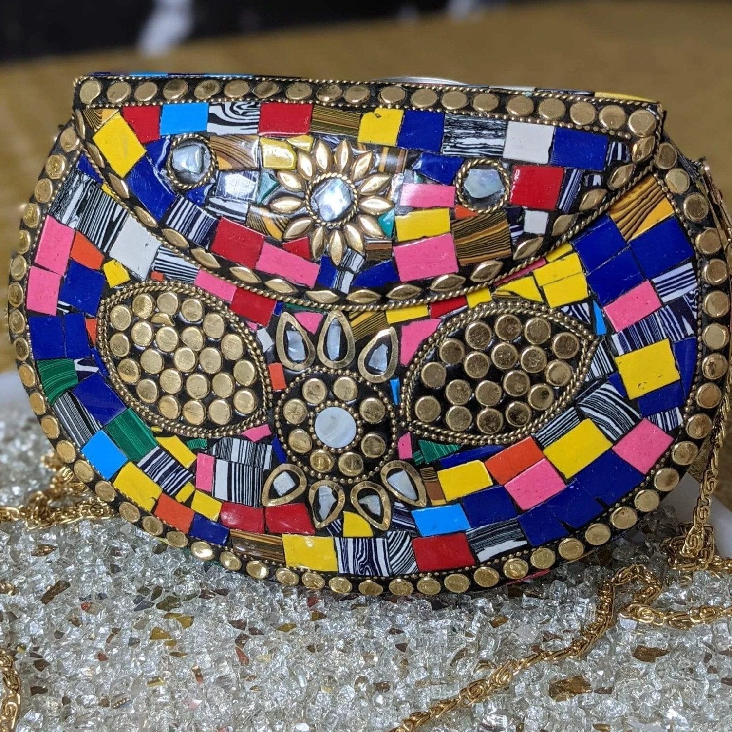 Mosaic Tile Clutch by Modern Desi