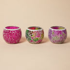Mosaic Votive Holders - Set of 3 Decorative Home Accent La Vie Bien Mosaic Votive Holders - Set of 3