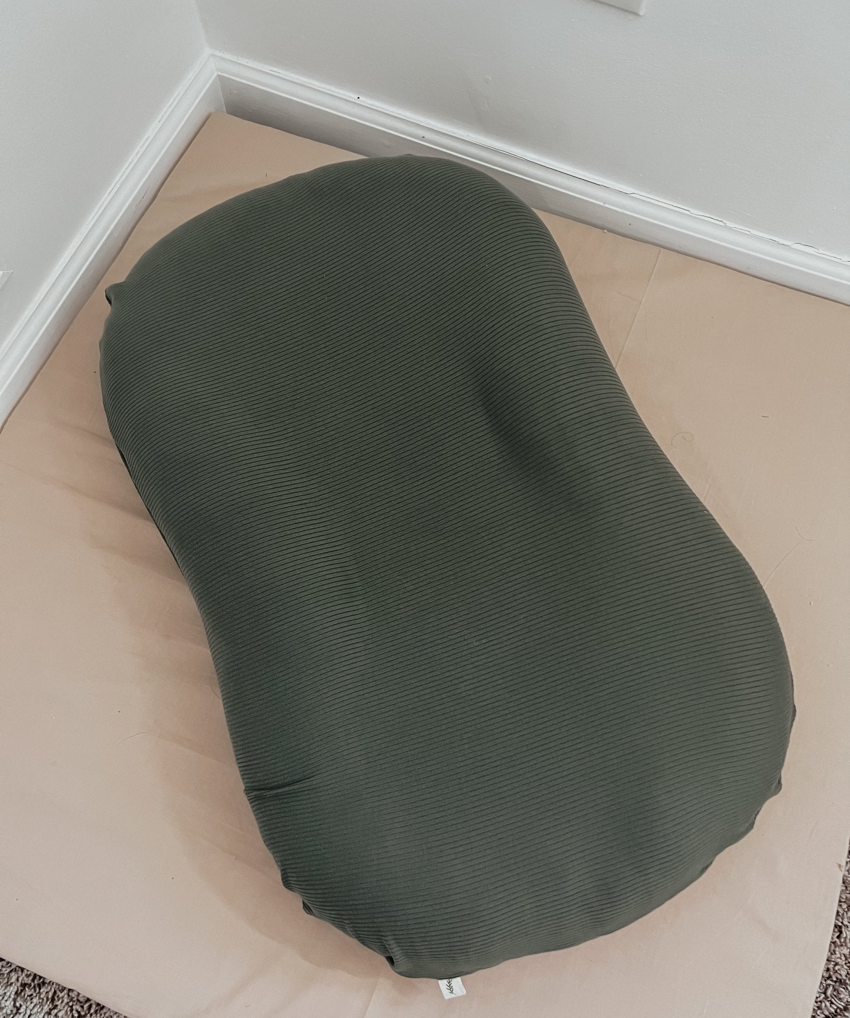 Moss Ribbed Baby Lounger Cover La Vie Bien Moss Ribbed Baby Lounger Cover