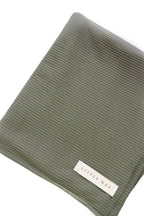 Moss Ribbed Stretch Swaddle by Little Mae & Co