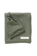 Moss Ribbed Stretch Swaddle by Little Mae & Co