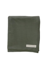 Moss Ribbed Stretch Swaddle by Little Mae & Co