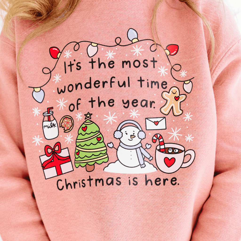 Most Wonderful time of the Year toddler or youth Sweatshirt, Christmas collection by Benny and Ray Apparel