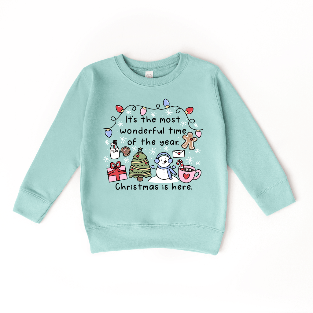 Most Wonderful time of the Year toddler or youth Sweatshirt, Christmas collection by Benny and Ray Apparel