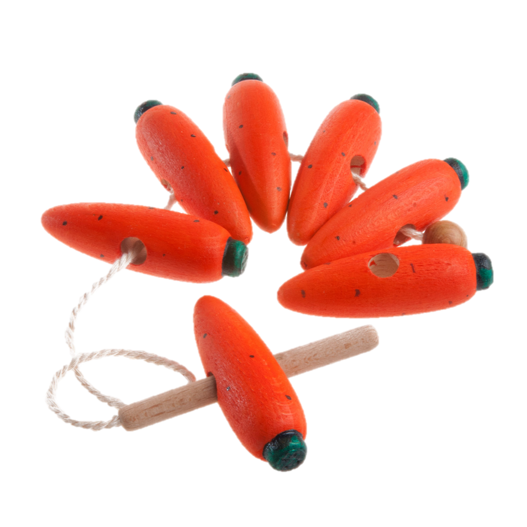 Wooden Carrots Lacing toy