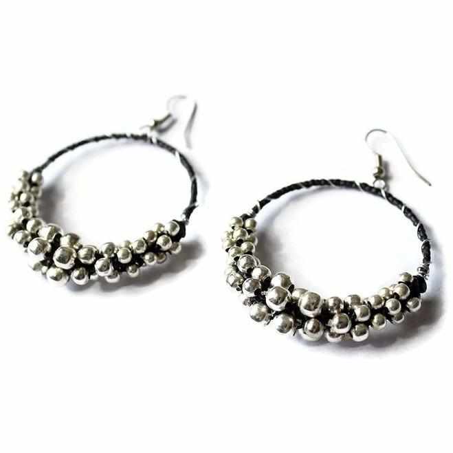 Mountain Brass Bead Earrings - Thailand Jewelry La Vie Bien Mountain Brass Bead Earrings - Thailand