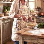 Moustiers Blue & Cream Kitchen Apron by Tissus Toselli Apron La Vie Bien Moustiers Blue & Cream Kitchen Apron by Tissus Toselli