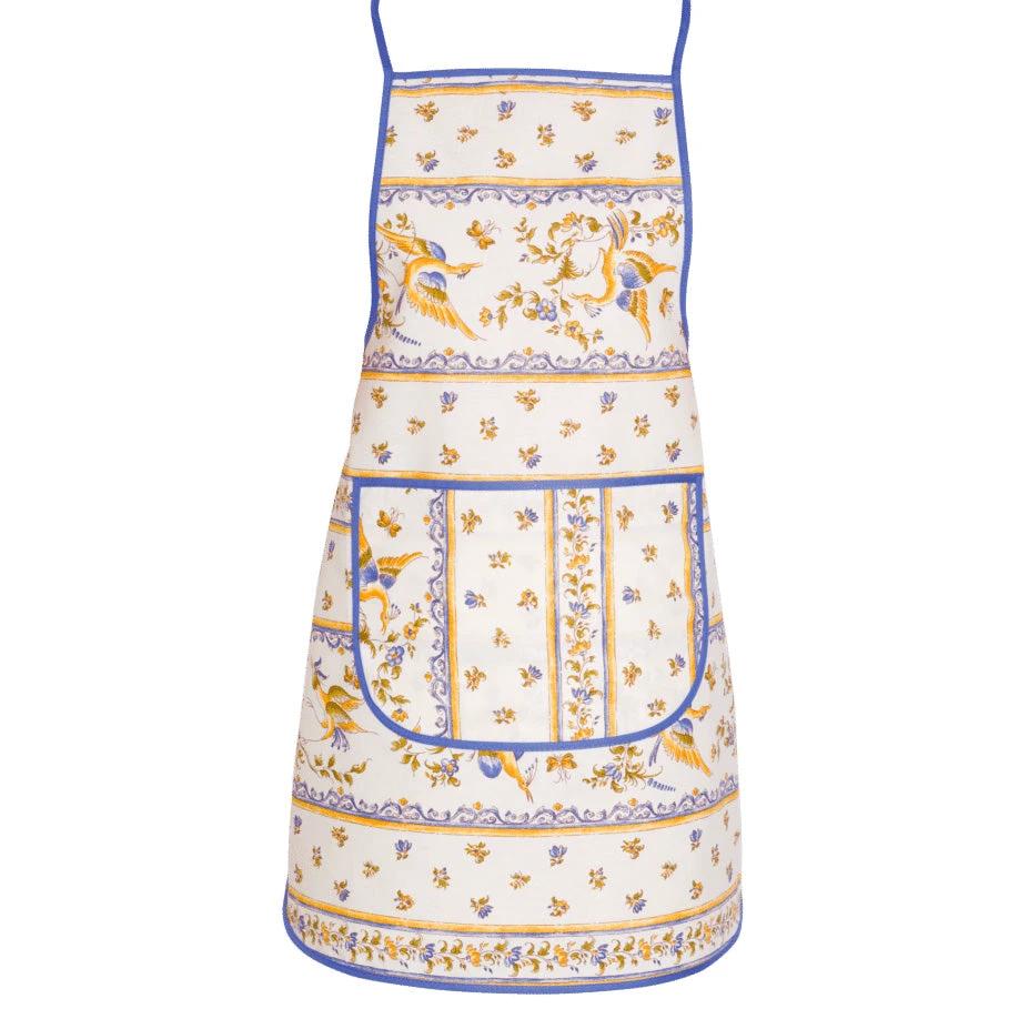 Moustiers Blue & Cream Kitchen Apron by Tissus Toselli by I Dream of France