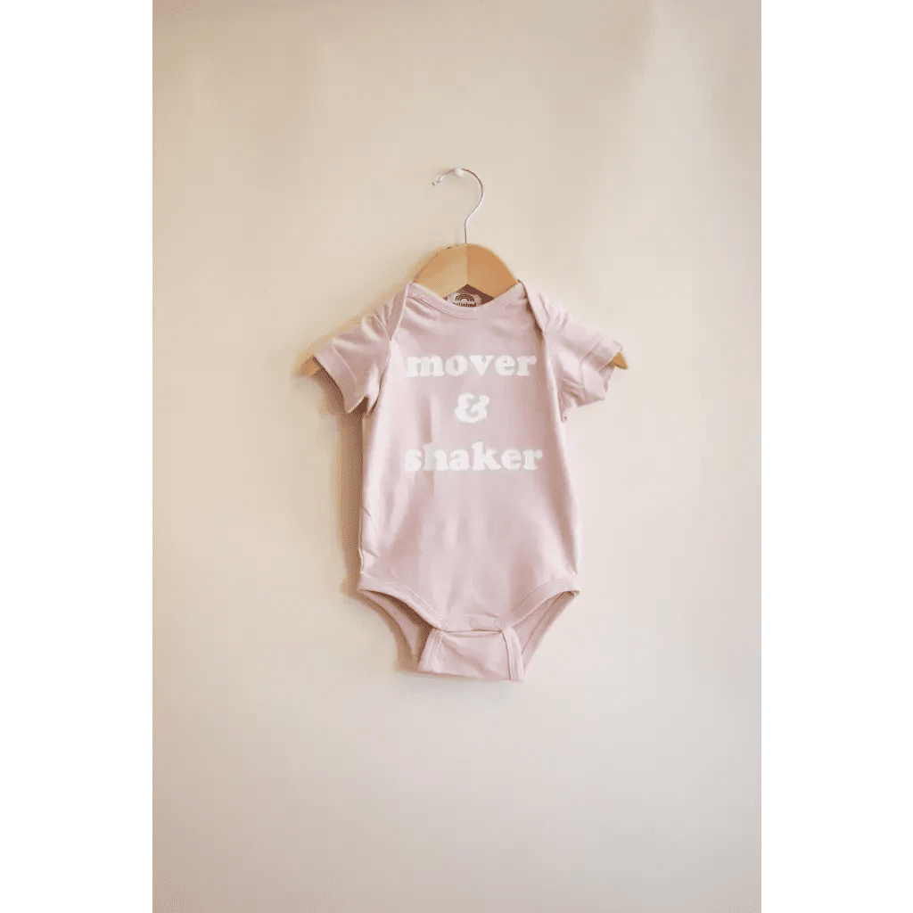 Mover & Shaker Organic Cotton Baby Bodysuit by Polished Prints