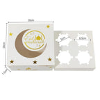 MR016 Ramadan Cupcake Packing Box,Muffin Box 4 holes