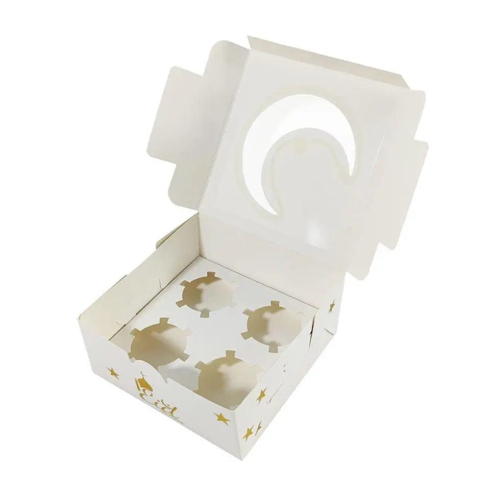 MR016 Ramadan Cupcake Packing Box,Muffin Box 4 holes La Vie Bien MR016 Ramadan Cupcake Packing Box,Muffin Box 4 holes