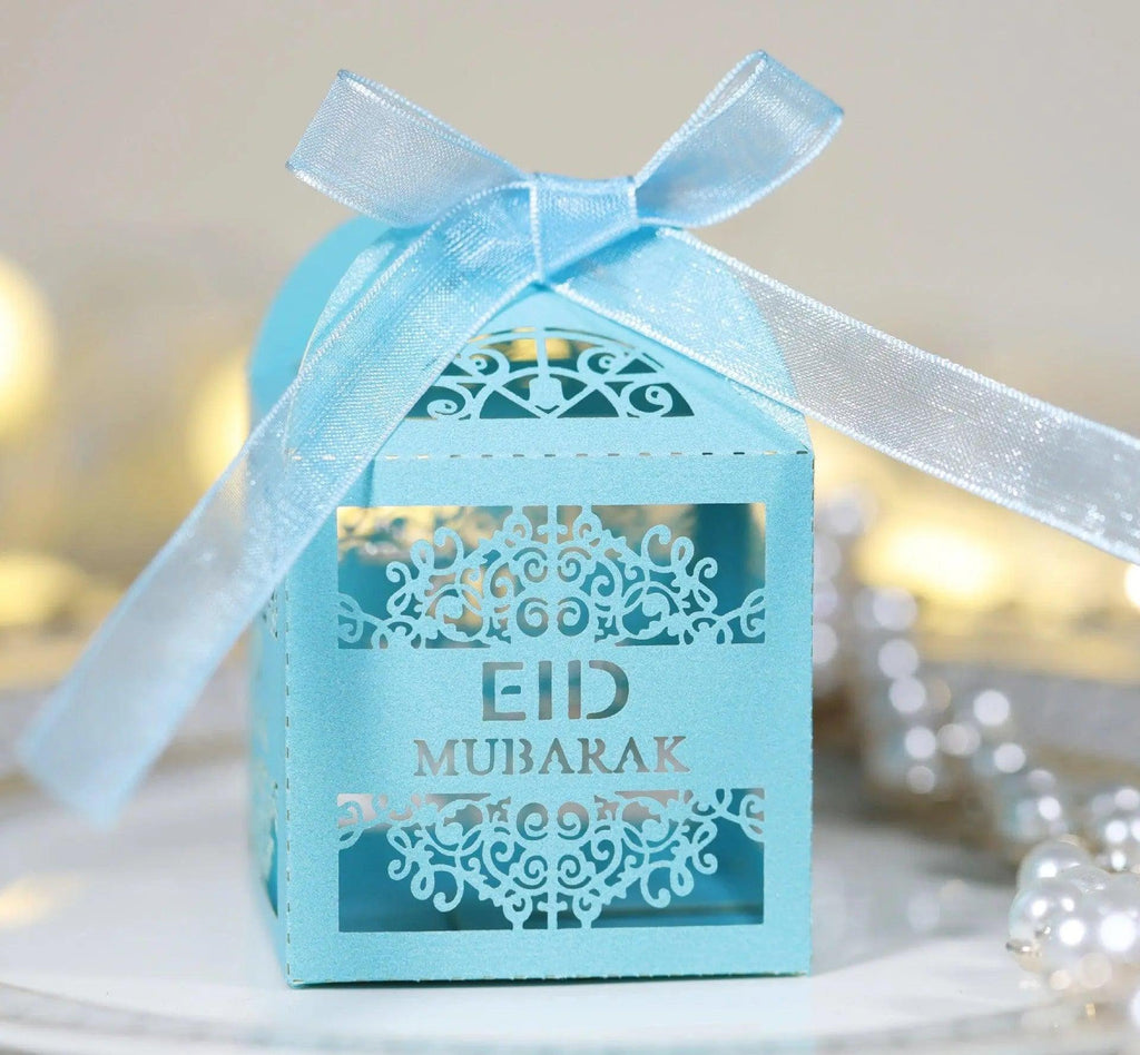 MR018 50 Pcs Happy Eid Mubarak Hollow Candy Box La Vie Bien MR018 50 Pcs Happy Eid Mubarak Hollow Candy Box