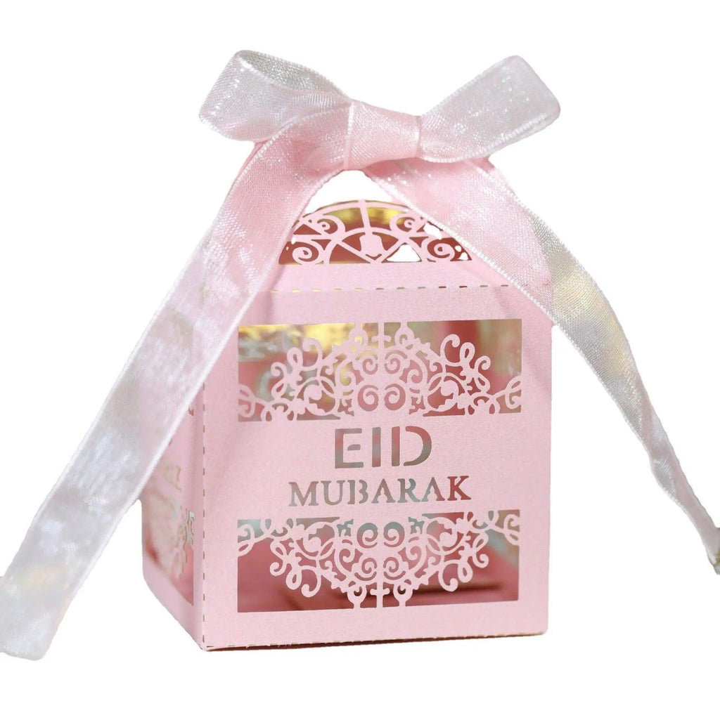 MR018 50 Pcs Happy Eid Mubarak Hollow Candy Box La Vie Bien MR018 50 Pcs Happy Eid Mubarak Hollow Candy Box