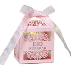MR018 50 Pcs Happy Eid Mubarak Hollow Candy Box La Vie Bien MR018 50 Pcs Happy Eid Mubarak Hollow Candy Box