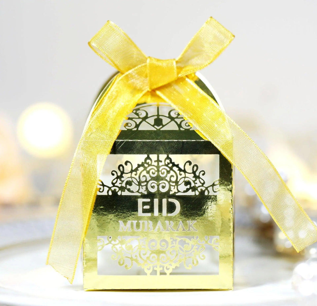 MR018 50 Pcs Happy Eid Mubarak Hollow Candy Box La Vie Bien MR018 50 Pcs Happy Eid Mubarak Hollow Candy Box